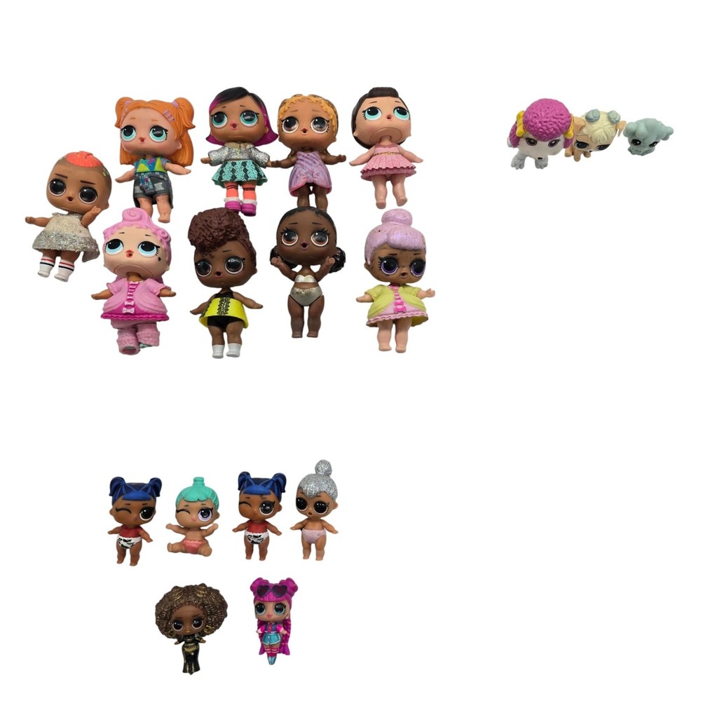 Mixed LOL Surprise Dolls Lot 18 Figures Baby & Big Sisters No Balls/Accessories